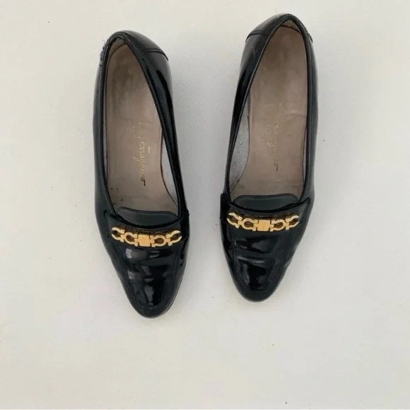 Salvatore Ferragamo Patent Leather Heeled Loafer - Picture 2 of 5
